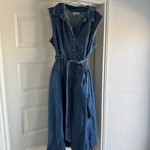 Universal Thread Blue Denim Midi Dress